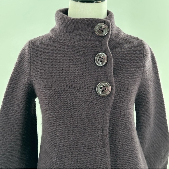 Fenn Wright Manson cardigan sweater M 70% lambswool 20% angora purple lagenlook - Picture 3 of 12